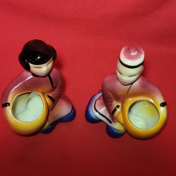 Vintage Planters Toothpick Holder Chinoiserie Chic Pottery Asian Oriental Figur - Picture 4 of 14